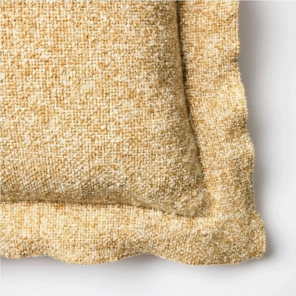 NWT Oversized Heather Square Throw Pillow Dark Tan/Cream -Threshold Stud… - Picture 3 of 7